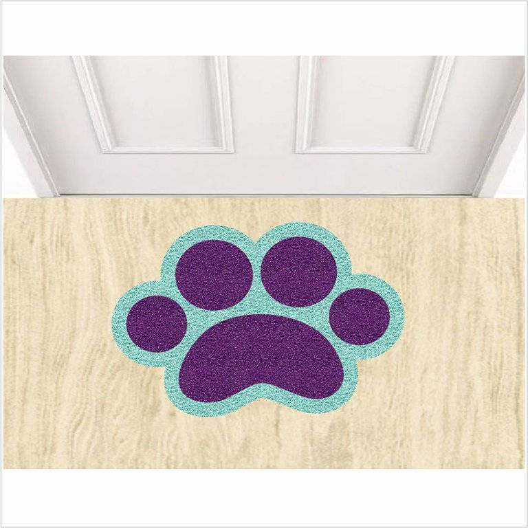 TAPETE PATA FORMATO, PATA CACHORRO, MEDIDA PORTA. TAPETE PATA FORMATO, PATA CACHORRO, MEDIDA PORTA.