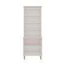 Ver imagem 3 de Cristaleira 80cm 2 Portas Vidro Balcão MDF 80cm Fendi com Branco Genialflex