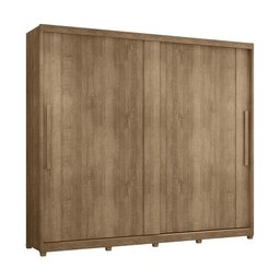 Guarda Roupa Portas de Correr Londres 100% MDF 8 Gavetas com Pés - Lanza:Noce Bronze Flex - 6