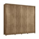 Ver imagem 6 de Guarda Roupa Portas de Correr Londres 100% MDF 8 Gavetas com Pés - Lanza:Noce Bronze Flex