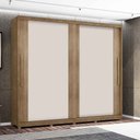 Ver imagem 2 de Guarda Roupa Portas de Correr Londres 100% MDF 8 Gavetas com Pés - Lanza:Noce Bronze Flex