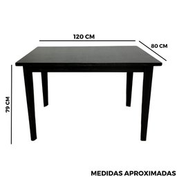 Mesa Fixa Retangular 120x80 Premium:preto - 7
