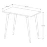 Mesa Escrivaninha Retrô em Mdf e Pés Palito de Madeira Freijó/off White - 4