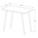 Ver imagem 4 de Mesa Escrivaninha Retrô em Mdf e Pés Palito de Madeira Freijó/off White