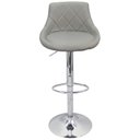 Ver imagem 3 de Kit 6 Banquetas Milano Carmel Estofada Giratória C/ Regulagem - Cinza
