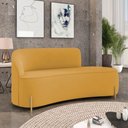 Ver imagem 2 de Sofá 3 Lugares Orgânico 180cm Pé Ferro Dourado Morgan Veludo Mostarda D03 - D'Rossi
