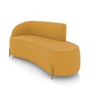 Ver imagem 1 de Sofá 3 Lugares Orgânico 180cm Pé Ferro Dourado Morgan Veludo Mostarda D03 - D'Rossi