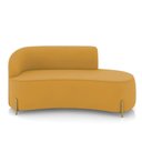 Ver imagem 3 de Sofá 3 Lugares Orgânico 180cm Pé Ferro Dourado Morgan Veludo Mostarda D03 - D'Rossi