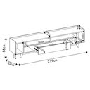 Ver imagem 4 de Rack para Sala Bancada de Tv 75 Pol 219cm Pés Madeira Giulia D04 Off White/freijó - Mpozenato