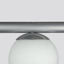 Ver imagem 5 de Lustre Pendente Figo Prata - 4 Globos Esfera de Vidro Branco