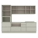 Ver imagem 3 de Cozinha Completa Fineze 8 Portas 8 Gavetas 100% MDF com Vidro Reflecta Areia Hp - Henn