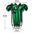 Ver imagem 6 de Vaso Vidro Italy Verde Esmeralda - Estilo Cristal Murano