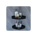Ver imagem 3 de Kit 2 Suportes Porta Shampoo de Banheiro de Canto Preto Fs