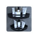 Ver imagem 1 de Kit 2 Suportes Porta Shampoo de Banheiro de Canto Preto Fs