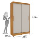 Ver imagem 3 de Roupeiro Firenze 2 Portas em Mdp com Pés Tcil