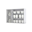 Ver imagem 6 de Armário Aéreo 3 Portas De Vidro 120Cm Americana Henn Branco