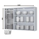 Ver imagem 7 de Armário Aéreo 3 Portas De Vidro 120Cm Americana Henn Branco