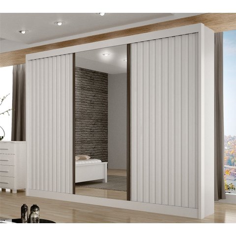 Guarda Roupa Casal Ripado Esp 3 Portas Prime - Arbo Design