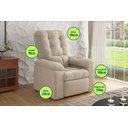 Ver imagem 2 de Poltrona Esmeralda Retrátil/reclinável Suede Xflex Sofás