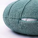 Ver mais imagens de Capa Almofada Redonda Bouclé Drapeada 40cm Decorativa, Zíper Invisível Diversas Cores Cor:Verde Clar