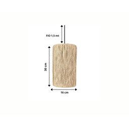 Pendente Milão Sisal Estilo Japandi Sisal Minimalista - 3