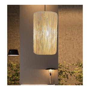 Pendente Milão Sisal Estilo Japandi Sisal Minimalista