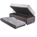 Ver imagem 5 de Bicama Box Baú Suede 88x188 com Colchão Ecoline D33 Ecoflex