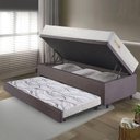Ver imagem 3 de Bicama Box Baú Suede 88x188 com Colchão Ecoline D33 Ecoflex