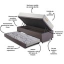 Ver imagem 6 de Bicama Box Baú Suede 88x188 com Colchão Ecoline D33 Ecoflex
