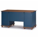 Ver imagem 3 de Escrivaninha Linz 7 Gavetas 80 X 176 X 50 Cm (a X L X P) Cor Azul Petróleo - Imbuia Glazer