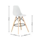Ver imagem 2 de Kit de 2 Banquetas Eames Charles Eiffel Trevisul - Branco