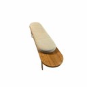 Ver imagem 2 de Banco Esfera 180cm Off White Design Moderno Base em Ferro