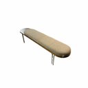 Ver imagem 3 de Banco Esfera 180cm Off White Design Moderno Base em Ferro