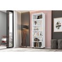 Ver imagem 1 de Estante de Livros 5 Prateleiras Livreiro de Madeira Sala - Branco