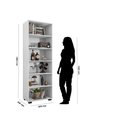 Ver imagem 5 de Estante de Livros 5 Prateleiras Livreiro de Madeira Sala - Branco