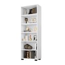 Ver imagem 2 de Estante de Livros 5 Prateleiras Livreiro de Madeira Sala - Branco