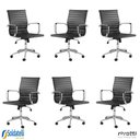 Ver imagem 2 de Kit 6 Cadeiras Office Sevilha Pu Baixa Várias Cores - Rivatti
