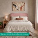 Ver imagem 7 de Cabeceira Painel Suspenso Casal 160 cm Alana Organica Boucle Rosa Artte