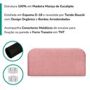 Ver imagem 5 de Cabeceira Painel Suspenso Casal 160 cm Alana Organica Boucle Rosa Artte