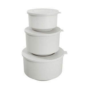 Conjunto Pote Hoop 3pcs 19 Cm em Polipropileno Branco Coza 99262/1007