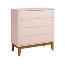 Ver imagem 1 de Comoda Gaveteira Elfe Classic 4 Gavetas Rosa Fosco - Moveisaqui
