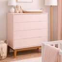 Ver imagem 2 de Comoda Gaveteira Elfe Classic 4 Gavetas Rosa Fosco - Moveisaqui