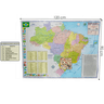 Kit Globo Terrestre 30cm Com Led + Lupa + Mapas do Brasil Estado de São Paulo e Mundi 120x90cm Atual - 5