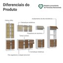 Ver imagem 5 de Armário de Cozinha Completa 100% Mdf 310 Cm Branco/rustic/crema Smart Madesa 03