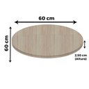 Ver imagem 3 de Mesa Bistrô Beta 112,50 Cm (alt) Disco Redondo Tampo Mdp Redondo 60 Cm (larg) X 2,50 Cm (alt)