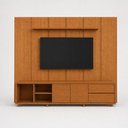 Ver imagem 4 de Painel Completo com Rack Celeste 75" MDF Laqueado com Módulo de Expansão Amadeirado