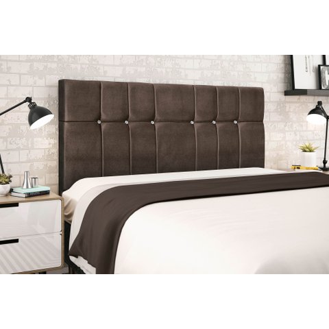 Cabeceira Solteiro Jbe Moveis Opala 94cm Marrom Para Cama Box 88 Decoração Quarto