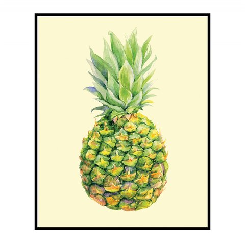 Quadro Decorativo Barcelona Abacaxi 20x25 cm