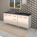 Ver imagem 6 de Balcao Pia 120cm e Cooktop 5 Bocas Branco Mobbs