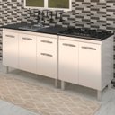 Ver imagem 2 de Balcao Pia 120cm e Cooktop 5 Bocas Branco Mobbs